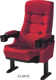 China Red Fabric PP Home Theater Seating Chairs Movable Armrest Standard Size supplier