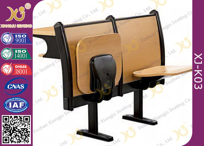 Double Person College School Desk And Chair Wood Campus