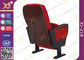 Solid Rubber Wood Armrest Audience Seating Chairs Fire Retardant Fabric supplier