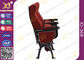 Custom PU Leather Back Auditorium Theatre Seating Chairs With Tablet Arm supplier