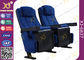 Molded PU Foam Gravity Fold Up Theatre Seating Chairs Fabric Cover With Push Back supplier