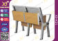 Aluminum Alloy Folding Seat School Desk And Chair With Writing Pad supplier