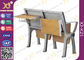 Aluminum Alloy Folding Seat School Desk And Chair With Writing Pad supplier