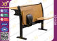 Melamine Desktop Foldable Lecture Theatre Chairs Iron Hinge Type , ISO9001 supplier