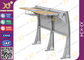 Eco - Friendly Aluminum Alloy School Desk And Chair With Wood Table Aluminum Hinge supplier
