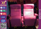 Heavy Iron Frame Fire Retardant Folding Theater Seats With Cup Holder supplier