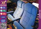 Molded PU Foam Gravity Fold Up Audience Seating Chairs Fabric Covered With Push Back supplier