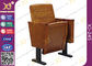 Slim Metal Leg Conference Hall Chairs with Strengthen Standing Foot Wood Seat​ supplier