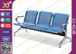 Hospital Iron Structure Full Welding 3 Seater Waiting Chair With Cushion supplier
