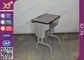 Pre - Assembled Metal Kids School Desk And Chair Set With Electrostatic Powder Coating supplier