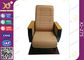 High Back  Fixed Floor Cinema Theater Chairs With Wooden Pad , Folded Auditorium Conference Hall Chairs supplier
