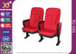 Red Fabric Cover Auditorium Chairs With Folding Writing Pad H1000 * D750 * W550mm supplier