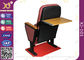Red Fabric Cover Auditorium Chairs With Folding Writing Pad H1000 * D750 * W550mm supplier