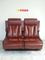 Brown Color Leather Back Fixed Cinema Theater Seating 2.3mm Thickness For Audience supplier