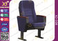 Plywood Outback Retractable Auditorium Chairs Fully Upholstered Dark Blue Fabric supplier