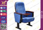 Blue Folding Cinema Style Chairs For Auditorium High Strength Steel Structure supplier