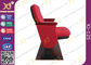 Contoured Seat Cushion Auditorium Chairs Strong Metal Base With Wood Armrest supplier