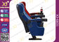 Thickness Head Cushion Movable Theatre Seating Chairs With PP Cover Fabric Armrest supplier