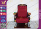 Antique Golden Paint Veneer Theatre Seating Chairs With Solid Wood Armrest / Cup holder supplier