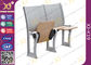 Plywood School / College Classroom Furniture Connected Table And Chair supplier
