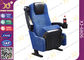 Blue Fabric Folding VIP Cinema Seating , Plastic Theater Seats supplier