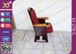 Wooden Armrest Vintage Cinema Theater Chairs With Golden Flower / Cup Holder supplier