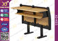 Modern Wood School Desk And Chair For Student / College Classroom Furniture supplier
