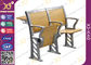 Folded Three Person College Desk And Chair Set For Student supplier