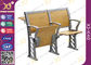 Folded Three Person College Desk And Chair Set For Student supplier