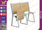 Wooden Material Attached School Desk And Chair Floor Mounted supplier