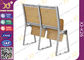 Wooden Material Attached School Desk And Chair Floor Mounted supplier