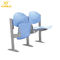 Blue Plastic Seat Cold Steel Frame Folding Chair Set for Lecture Hall supplier