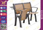 Wooden College Student Desk And Chair Set With Aluminum Frame supplier