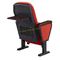 Red Fabric Folding Auditorium Chairs With Writing Board / Cinema Theater Chairs supplier