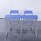 Double Student Table And Chair Set With HDPE PVC Tabletop Tri - Angle Legs supplier
