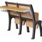 Classic Iron Wooden Stadium Tip Up Foldable Chair For University Lecture Hall supplier