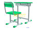 Single Dual Student Table And Chair Set With Groove HDPE Material supplier