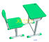 Single Dual Student Table And Chair Set With Groove HDPE Material supplier