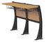 Mooden Folded School Desk And Chair For Double Student Aluminum Alloy Foot supplier