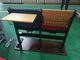 Metal Frame Soft Foam School Desk And Chair With Foldable Iron Writing Pad supplier