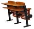 Rubber Wood Strong Steel Desk Lecture Hall Seating With Fixing Tablet supplier
